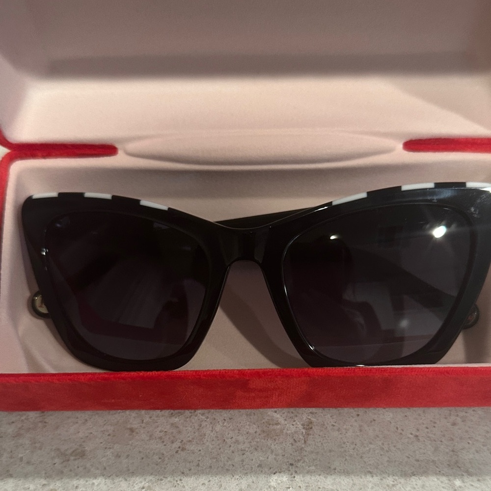 Carolina Herrera Black and White Sunglasses